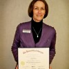 Connie Milionta with Certificate