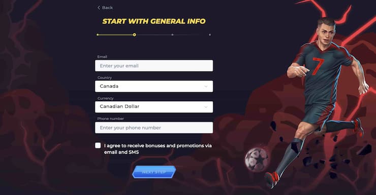 Powbet signup page