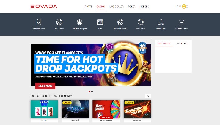 Bovada casino site Bitcoin