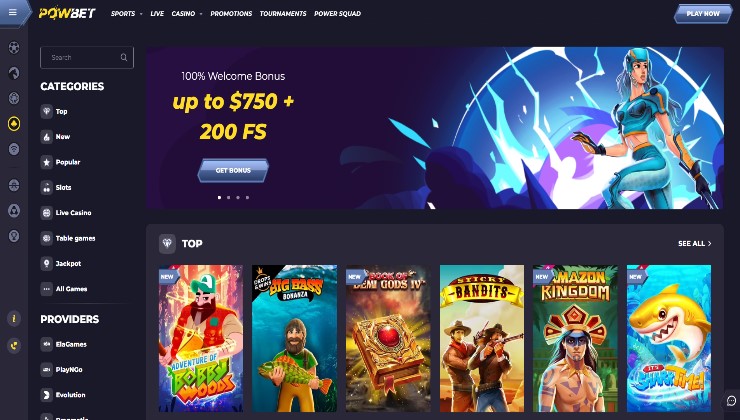 top games at Powbet casino