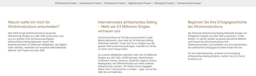 AfroIntroductions Angebot