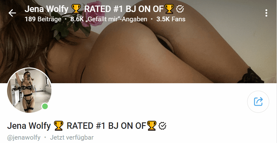 Jena Wolfy OnlyFans Anal Girl