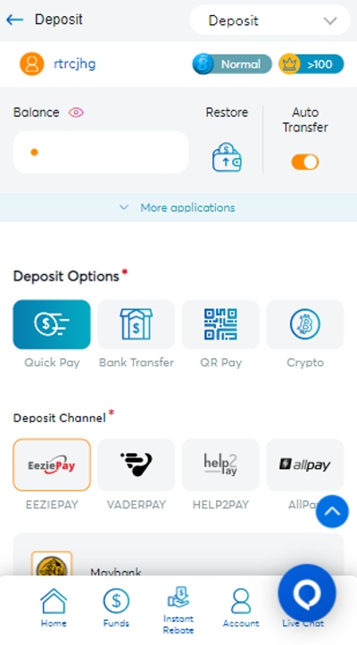 Mobile Casino App Malaysia - Deposit