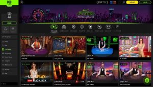 selection of live dealer games at 888 Casino