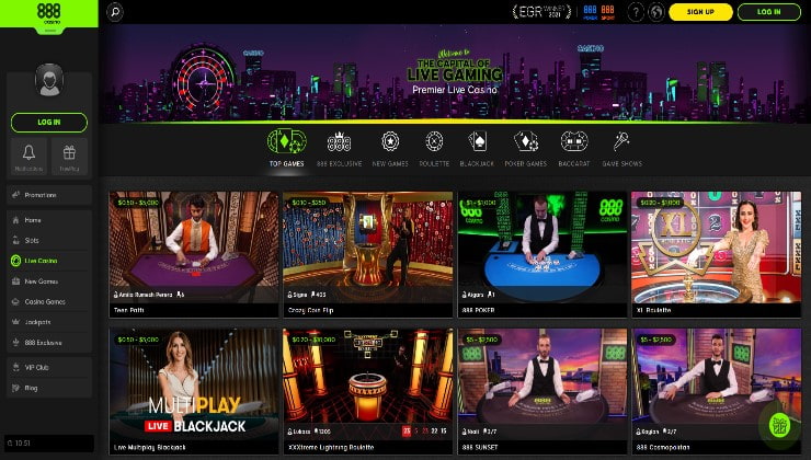 live dealer games 888 Casino