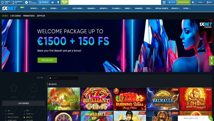 1xBet online casino slots UAE