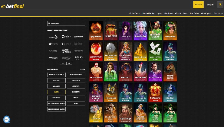 BetFinal online casino slots UAE