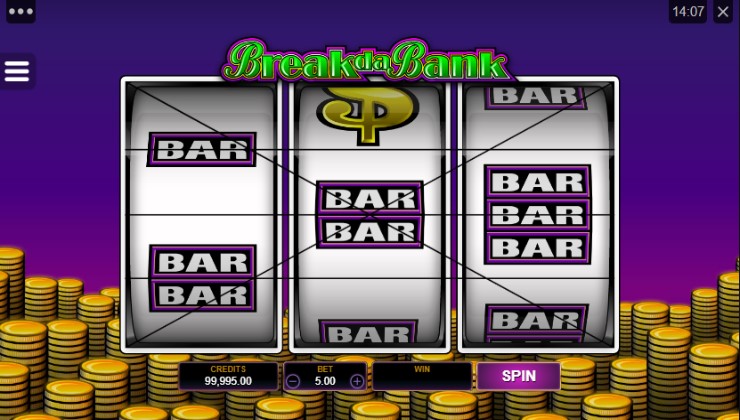 Break da Bank classic slot game from Microgaming