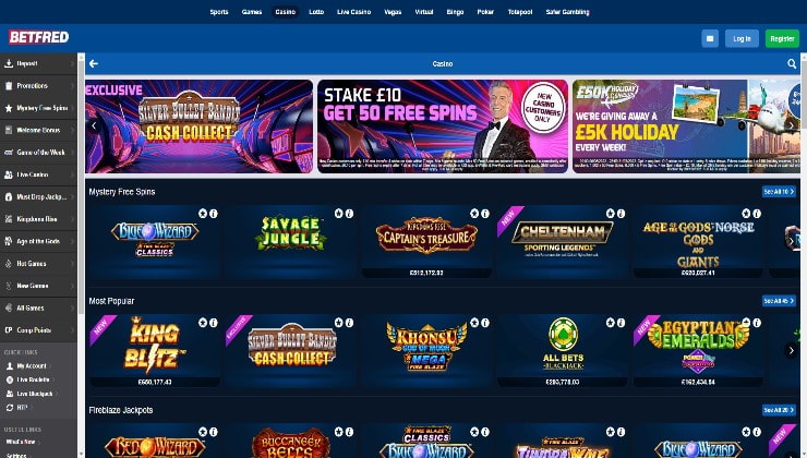 Betfred’s online casino games