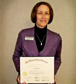 Connie Milionta with Certificate