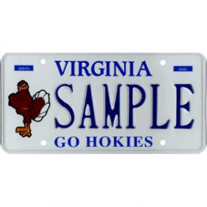 hokiebird license plate