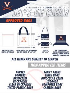 uva clear bag policy