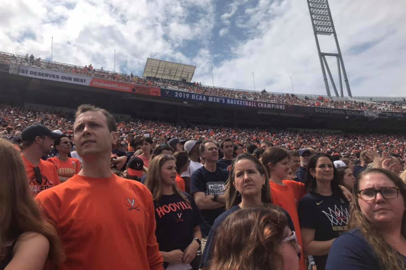 uva basketball fan celebration