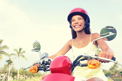 business moped helmet travel