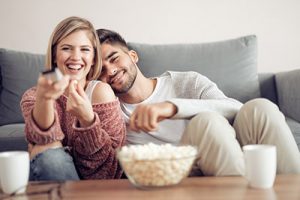 couple watching movie