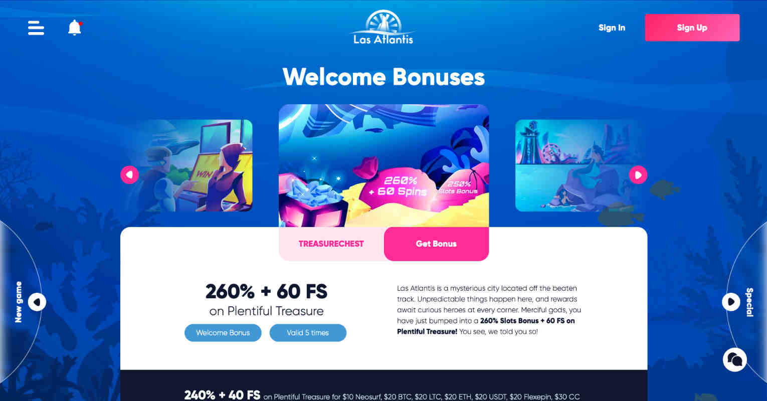 las atlantis welcome bonuses