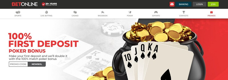 BetOnline casino poker bonus
