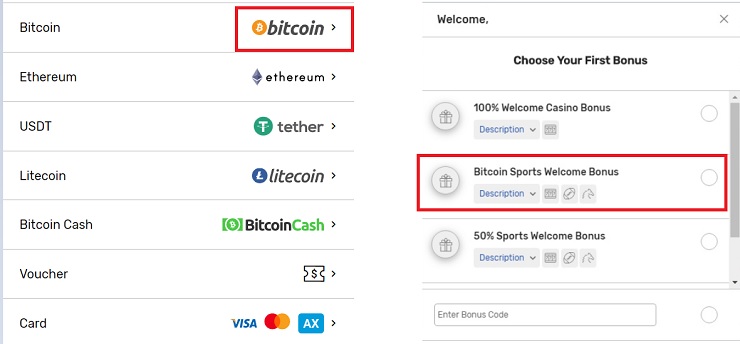 Bovada Bitcoin Cashier Bonus