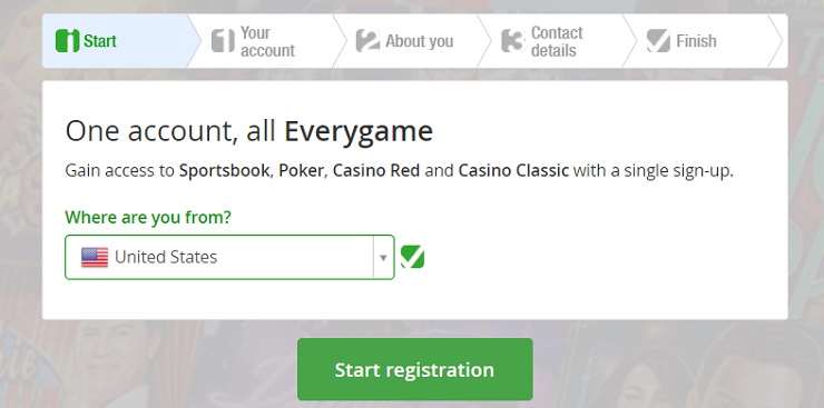 Everygame Sign Up Form
