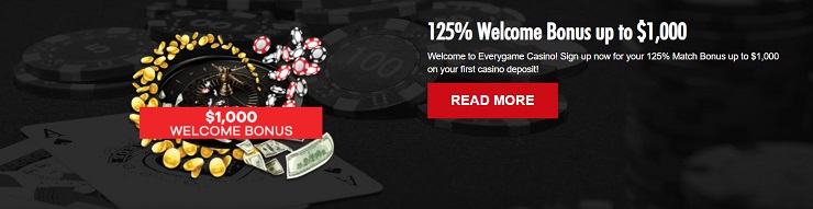 Everygame Casino First Deposit Bonus