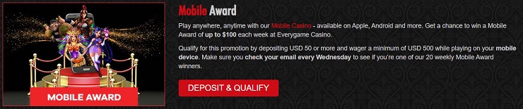 Everygame Casino Mobile Award
