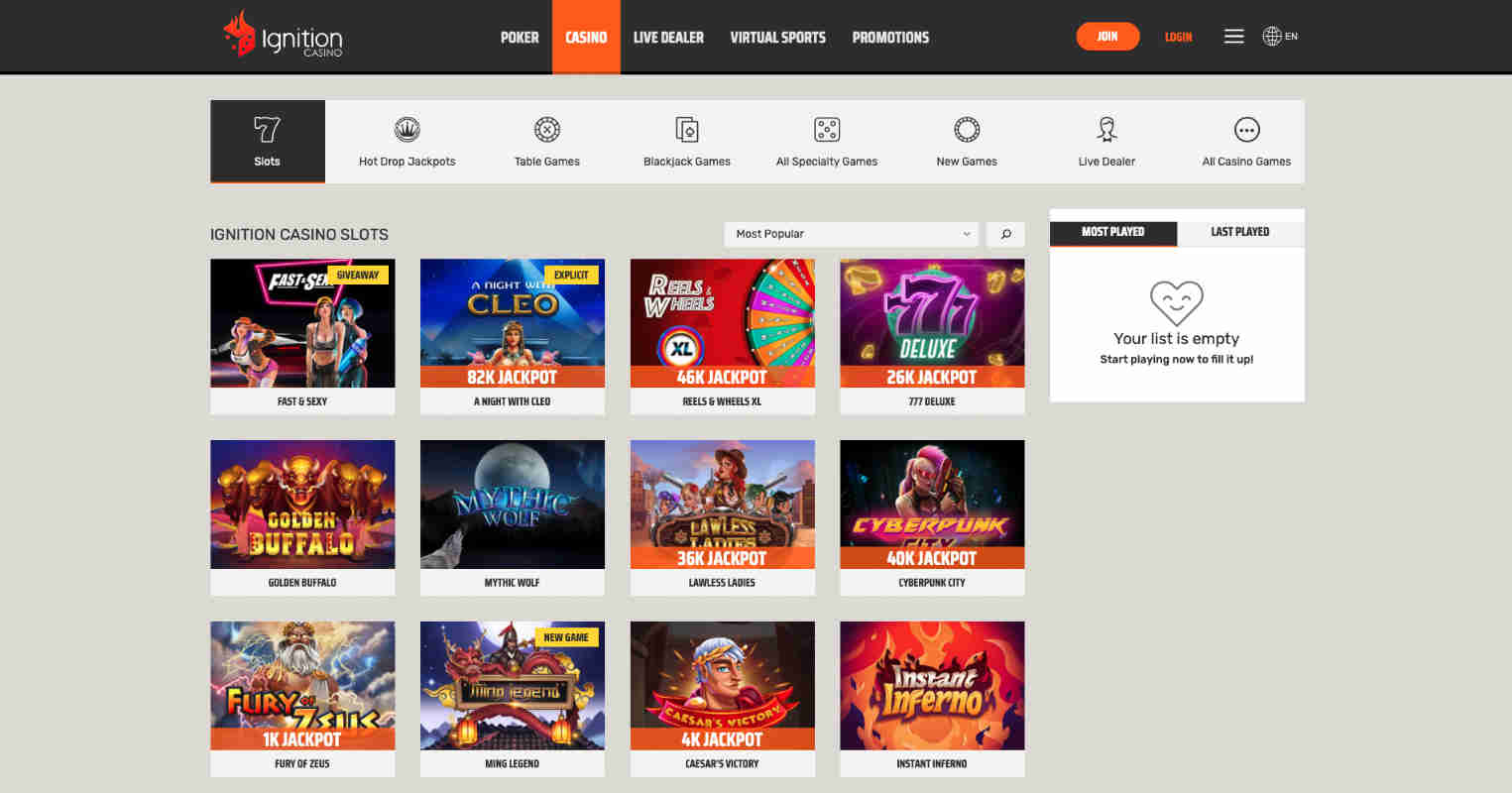 Ignition Casino Slots