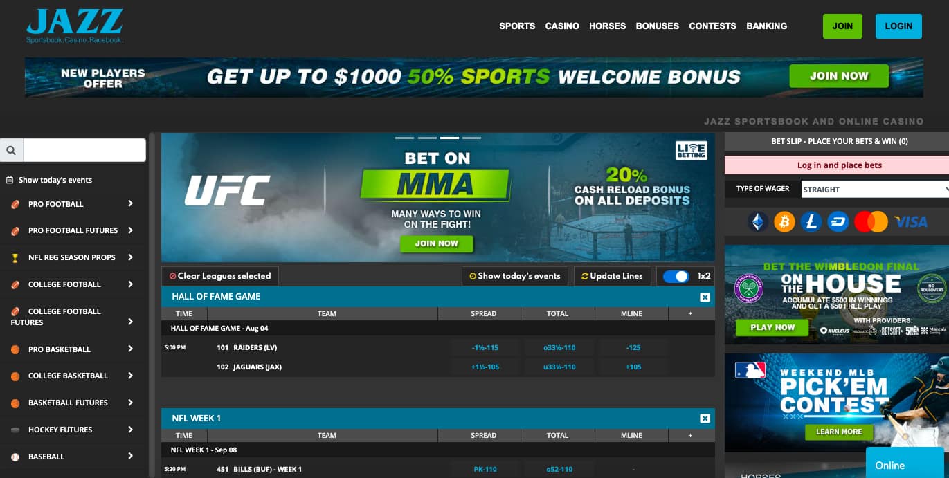 Jazz sportsbook Montana page