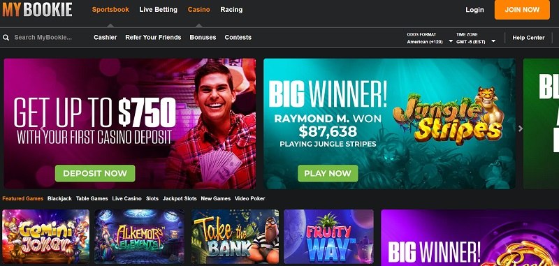 Nevada MyBookie Casino Homepage
