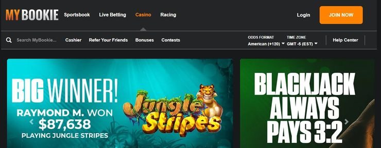 MyBookie Online Gambling Site Homepage