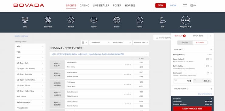 NFL Betting Hub at Bovada Sportsbook