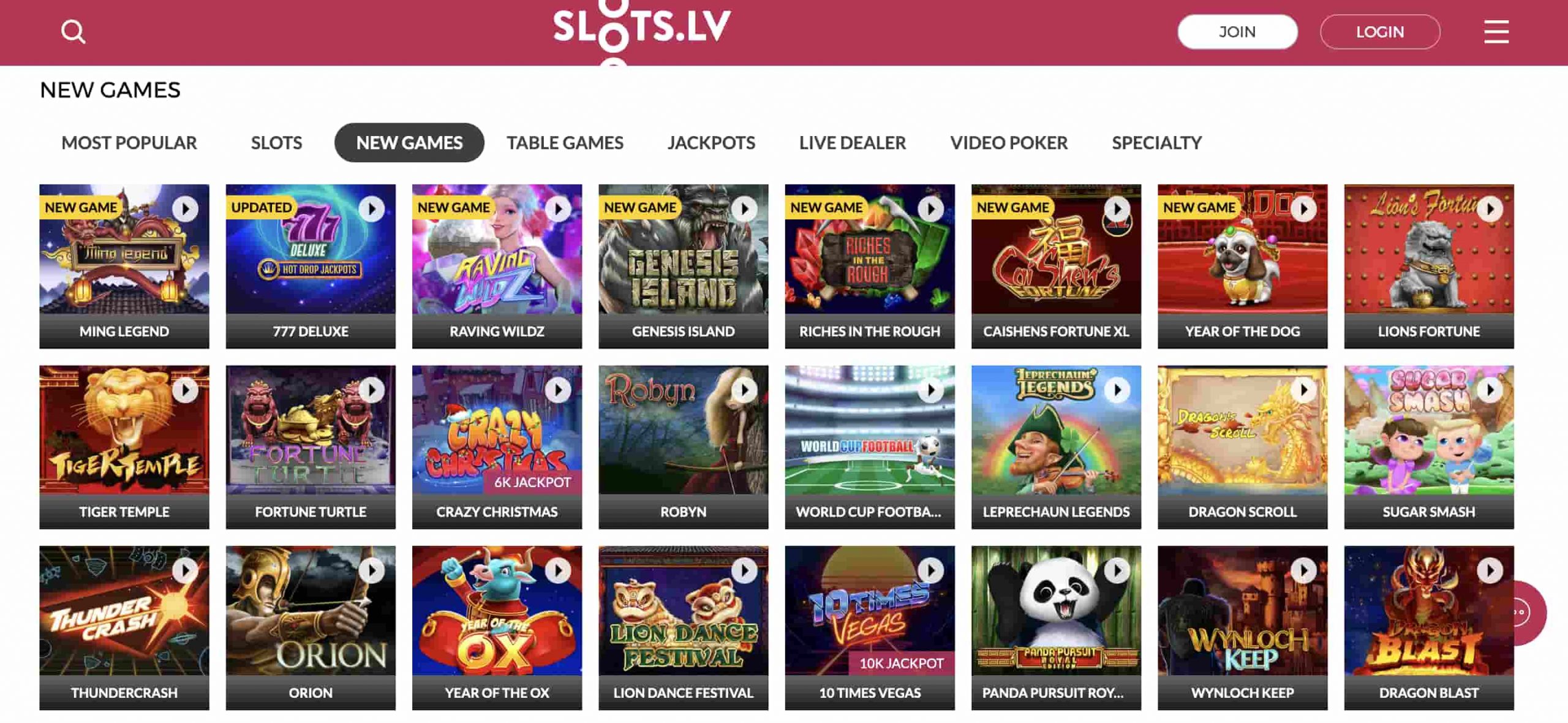 Slots.lv New Games