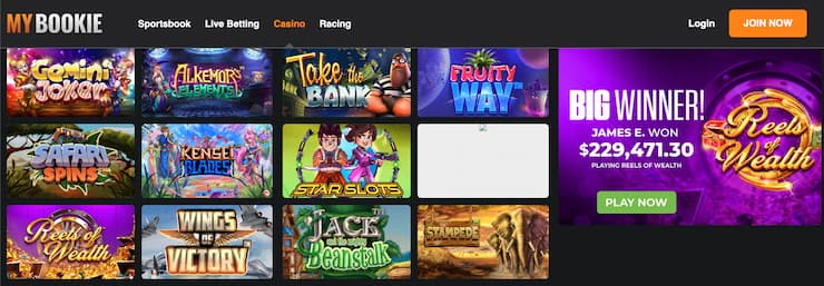 mybookie casino homepage