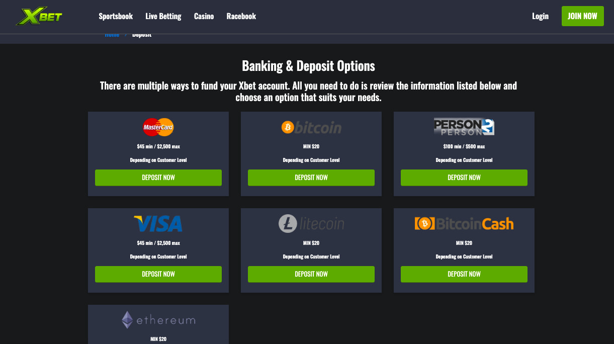 XBet Kansas banking options