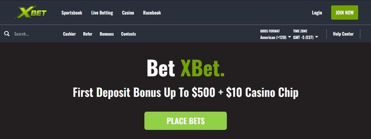 XBet Online Gambling Site Homepage