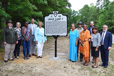 Lieutenant Governor unveils Virginia historical highway marker for ‘Group Camp 7’