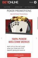 BetOnline mobile poker welcome bonus