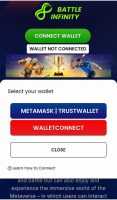 battle infinity connect wallet
