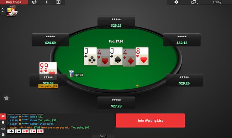 BetOnline Online Poker Table