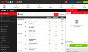 BetOnline betting page