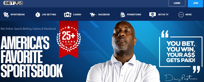 BetUS Online Gambling Site Homepage