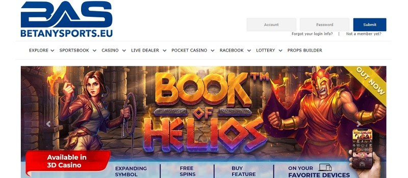 Betanysports Online Gambling Site Homepage