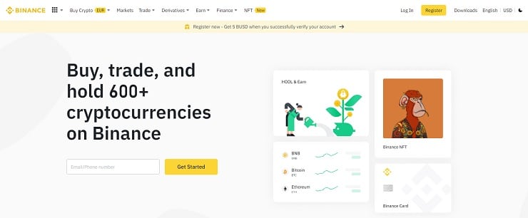 Binance Homepage