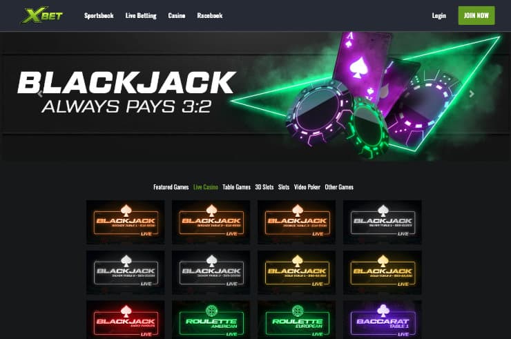 Blackjack Games at XBet