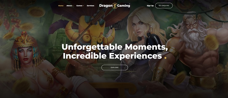 Dragon Gaming homepage