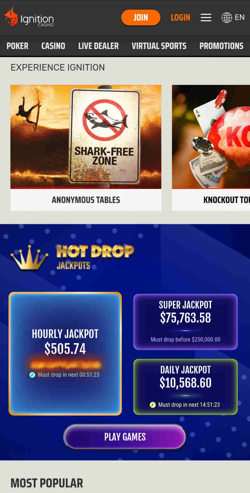 Ignition Casino App Online