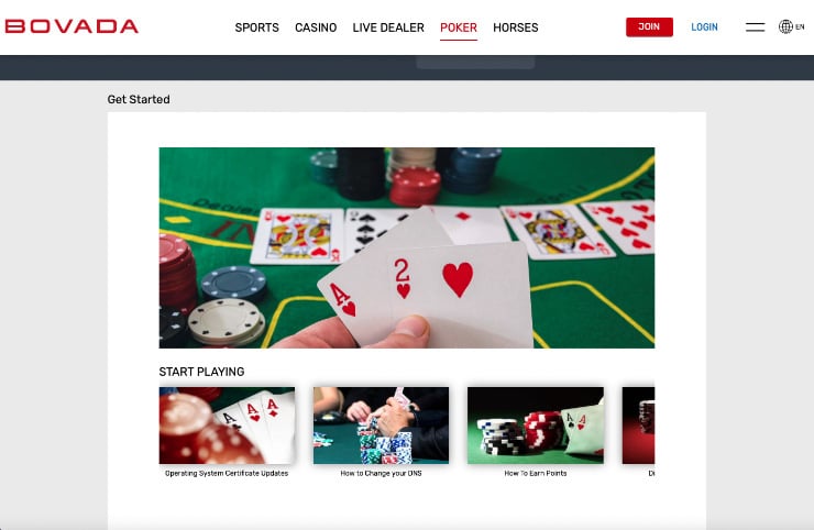 Poker Games at Bovada Casino