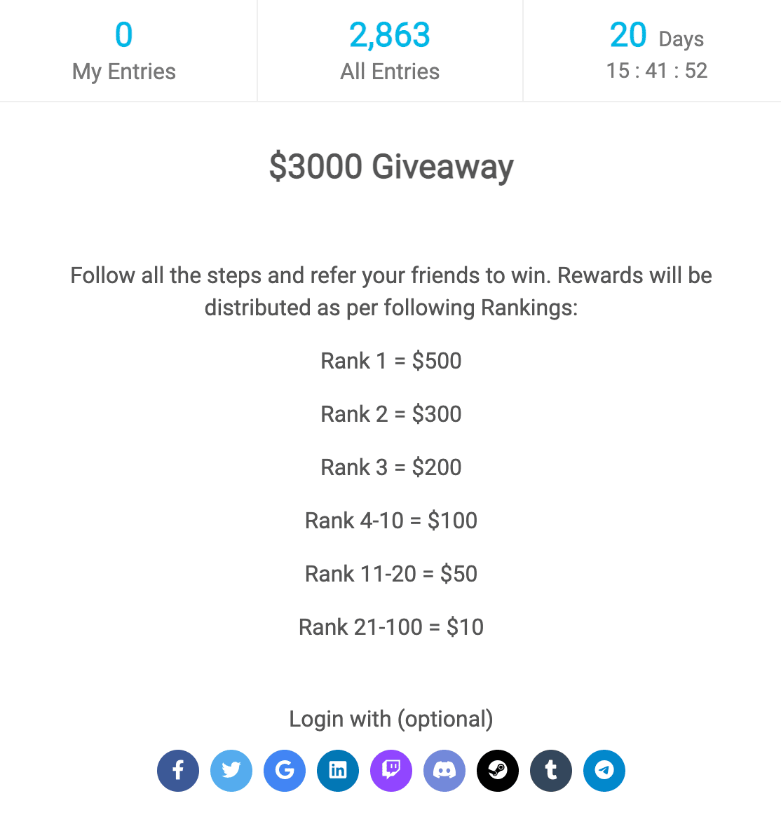 Battle Infinity crypto giveaway