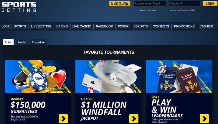 SportsBetting.ag Online Poker Tournaments