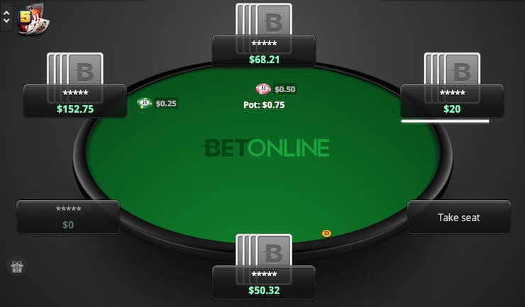 BetOnline Online Poker Real Money Table