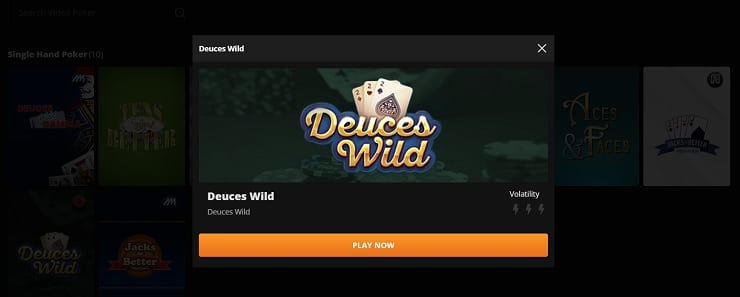 Wild Casino Deuces Wild Play Now